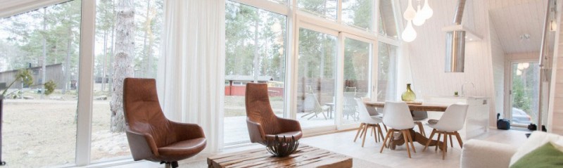 Decorative Brown Wooden Exciting Decorative Brown Chairs With Wooden Striped Desk And Wooden Vintage Bowl In Chalet Lagunen Residence Dream Homes Luminous And Shining House With Contemporary Yet Balanced Color Palette