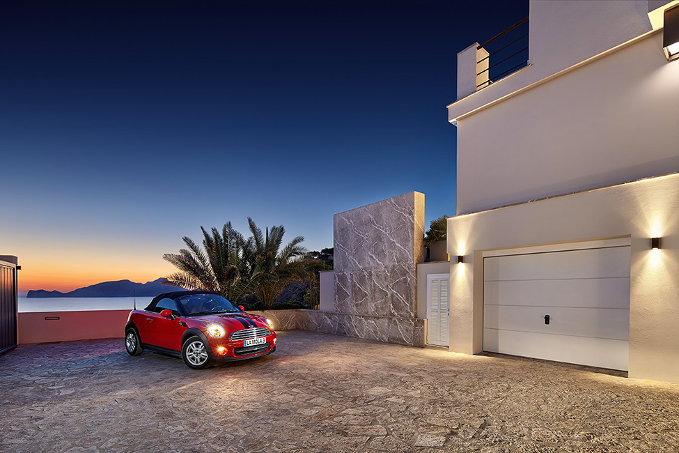 Open Garage Mallorca Exciting Open Garage Design At Mallorca Villa Overlooking The Sea Applied White Garage And Entry Door Dream Homes  Luxurious Contemporary Mediterranean Villa With Sophisticated Interior Style