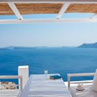 Porch Design Of Exciting Porch Design With View Of Ocean At Katikies Hotels In Oia Decorated With White Sofa Outdoor And Pillows Interior Design Classy And Elegant White Home With Breathtaking Panoramic Sea Views