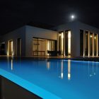 Swimming Pool Light Extraordinary Swimming Pool With Pool Light Fidar Beach House In Modern Minimalist Style Excellent Outdoor Furniture Sliding Glass Door Dream Homes Futuristic Modern Beach House With Neutral Color Palettes For A Family Of Five