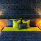 Catching Yellow Over Eye Catching Yellow Hues Spreading Over The Spivey Designs Modern Residence Bedroom Bedding And Nightstands Dream Homes Beautiful Contemporary Home Set To Make A Fusion Interior Style