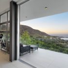 Grey Sofas Floor Fabulous Grey Sofas And Grey Floor In The Vacation Home Transformed Balcony With The Glass Balustrade Dream Homes Breathtaking Modern Villa With Beautiful Patio And Wonderful Swimming Pool