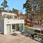 Two Story Near Fabulous Two Story Modern Villa Near Stockholm Building Design With Open Balcony And Large Deck For Gathering Dream Homes Stunningly Beautiful Villa Decorated In Modern Scandinavian Style
