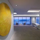 Unique Office With Fabulous Unique Office Interior Design With Yellow Big Wall Decor Attached To White Wall By Rottet Studio Office & Workspace A Pair Of Modern Office Interior Design With White Color Themes