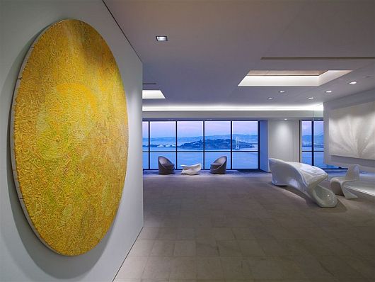 Unique Office With Fabulous Unique Office Interior Design With Yellow Big Wall Decor Attached To White Wall By Rottet Studio Office & Workspace A Pair Of Modern Office Interior Design With White Color Themes