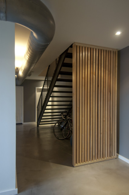 Modern Staircase With Fantastic Modern Staircase Design Interior With Bike Storage Ideas In Minimalist Space For Home Inspiration To Your House Dream Homes  20 Excellent Bike Storage Ideas Ways To Organize Your Garage