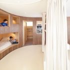 Room Interior Cabin Fantastic Room Interior For The Cabin House With Wooden Bunk Beds And White Ceiling Above Brown Floor Interior Design Stylish And Contemporary Cabin Interior For Your Family