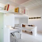 White Home The Fantastic White Home Office Inside The Ceramic House Madrid Spain With White Chair And White Desks Interior Design Elegant Ceramic Interior Design With Beautiful Dining And Kitchen Partition