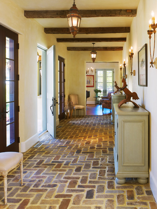 Mediterranean Entry Floor Fascinating Mediterranean Entry Design Tile Floor Rustic French Villa Dream Homes  An Elegant And Comfortable Villa Design For Big Family