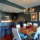 Black Painted Modern Glorious Black Painted Spivey Designs Modern Residence Open Kitchen Connected With Bright Dining Room With Tray Dream Homes Beautiful Contemporary Home Set To Make A Fusion Interior Style