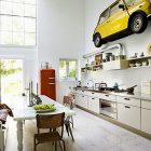 And Bright Bedroom Glorious And Bright Exquisite Three Bedroom Apartment Applies Yellow Mini Cooper Wall Kitchen Decor In London Dream Homes Amazing Interior Photography Ideas For Minimalist Living Space