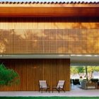 Looking Wall Made Good Looking Wall Exterior Design Made Of Wooden Material In Horizontal Shape In Laranjeiras House By Marcio Kogan Decoration Stunning Waterfront Villa Design Surrounded By Lot Of Beautiful Trees