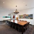 Dinning Tbale Chandeliere Imposing Dining Table Design With Chandelier Design In The Armadale House That Bookcase Accompanied The Decor Dream Homes Fancy Comfortable Interior Design In Luxurious Contemporary Style