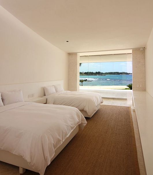 Bedroom Decor Villa Impressive Bedroom Decor Of Exotic Villa Served By Natural Sea View Through Glass Wall Application In Dominican Republic Interior Design Exotic Modern Villa Design With Beautiful Living Room In Santo Domingo