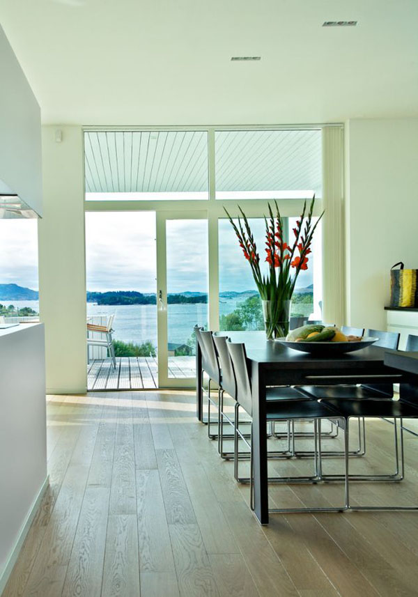 Dining Room Potted Impressive Dining Room With Glass Potted Plants On It Installed With White Glass Sliding Doors Of Villa G By Saunders Architecture Hotels & Resorts  Extraordinary Modern Villa Style With Dynamic Indoor Outdoors