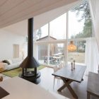 White Painting Room Interesting White Painting For Living Room Installed With Wooden Desk Set And White Sofas In Chalet Lagunen Residence Dream Homes Luminous And Shining House With Contemporary Yet Balanced Color Palette