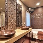 Eclectic Ranch Interiors Luxurious Eclectic Ranch House Map Interiors Designed By Sylvia Beez Decorated The Bathroom With Brazilian Wooden Panel Interior Design Eclectic Modern Ranch House With Eye-Catching Interior Decoration