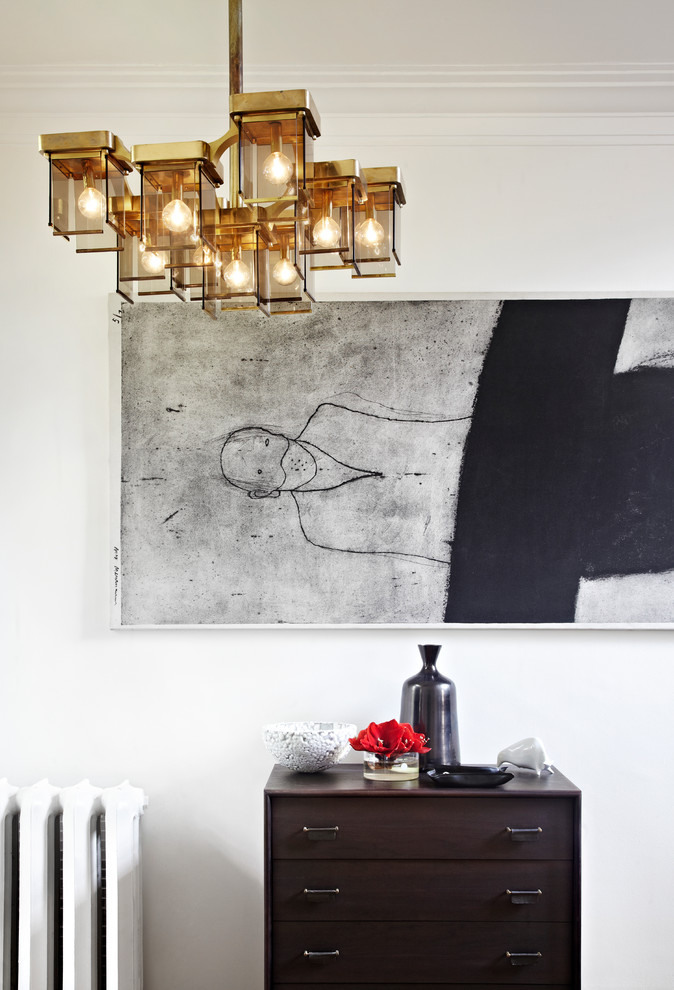 Glass Brass On Luxurious Glass Brass Chandelier Installed On Modern Residence Ceiling With Dark Wooden Dresser And Painting Dream Homes Beautiful Art Deco Home With Views Of Contemporary Interiors