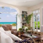 The Coral Grace Nice The Coral House On Grace Bay Living Room Idea Integrating Brown Chair Ottoman And White Sofa With Pillows Architecture Luminous Private Beach House With Stylish And Chic Exotic Interiors