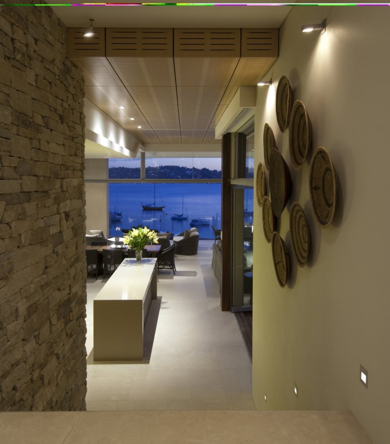 A Vaucluse Room Open A Vaucluse House Unitary Room Maximized With Open Kitchen Dining And Living Room Overlooking Sea Fireplace Sensational Modern Beach Home With Open Kitchen And Living Rooms