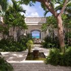 Mediterranean Garden To Refreshing Mediterranean Garden Concept Applied To Maximize The Coral House On Grace Bay Central Courtyard Architecture Luminous Private Beach House With Stylish And Chic Exotic Interiors