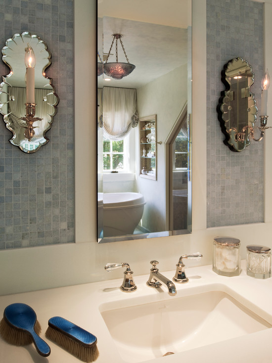 Traditional Bathroom Tile Sleek Traditional Bathroom With Glass Tile Backsplash Stone Georgian Home Interior Design Awesome Interior Designs With Cozy Furniture For Making A Feel Comfortable