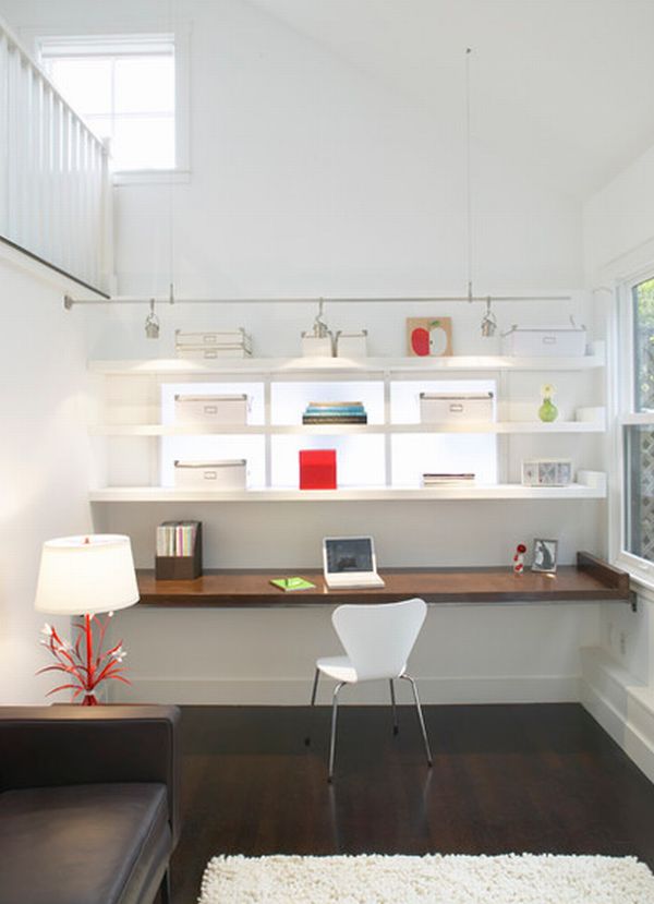 White Room Lovely Startling White Room Designed In Lovely Modern Home Office With A White Backdrop And Dark Wooden Floor With Red Ornaments Office & Workspace Elegant And Modern Home Office Design For A Stylish Working Space