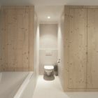 Bathroom Design Wooden Stunning Bathroom Design Interior Used Wooden Cupboard Furniture And Minimalist Space For Home Inspiration Decoration Spacious Home Interior Design With White Walls And Stylish Shelves