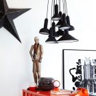 Black Flashlight Above Stunning Black Flashlight Pendants Hung Above Orange Dresser In Modern Residence Interior As Decoration And Lighting Dream Homes Beautiful Art Deco Home With Views Of Contemporary Interiors