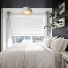 Black And Design Stunning Black And White Bedroom Design Applied White Duvet Cover And Black Painted Wall At Botanist Suite I3 Design Group Interior Design Elegant Botanical Interior Decoration Within Contemporary Modern Apartment