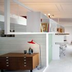Details In House Stunning Details In The Ceramic House Madrid Spain Upper Space With White Home Office Area And Wooden Dresser Interior Design Elegant Ceramic Interior Design With Beautiful Dining And Kitchen Partition