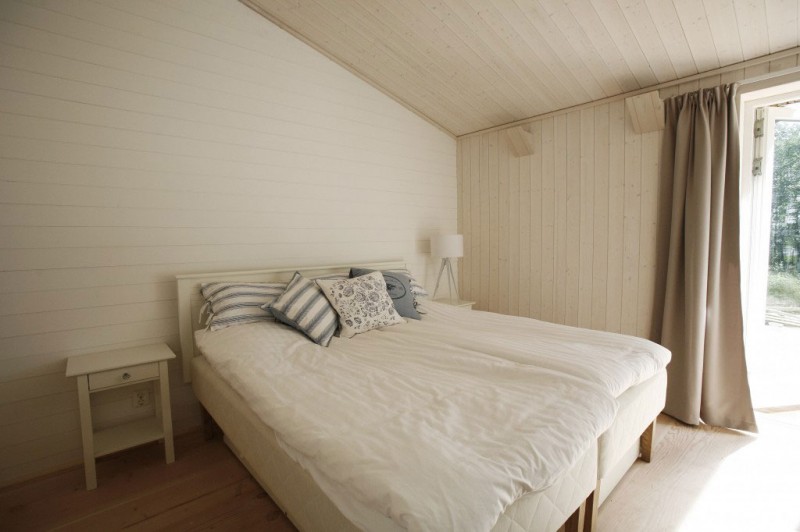 White Duvet Doube Stunning White Duvet Cover For Double Bed With White Gray Striped Pillow Cover For Bedroom In Chalet Lagunen Residence Dream Homes  Luminous And Shining House With Contemporary Yet Balanced Color Palette