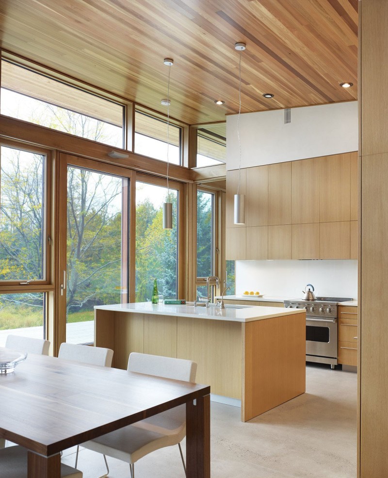 Combination Of Bright Stylish Combination Of Wooden And Bright Room Interior Design Can Give Comfortable Place Inside The House Dream Homes Unique And Beautiful Lake Home With Eco Friendly Concept