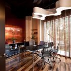 Ideas For For Surprising Ideas For Home Office For Those Who Love To Think Out Of The Box With Curved Ceiling And Patterned Curtain Application Office & Workspace Elegant And Modern Home Office Design For A Stylish Working Space