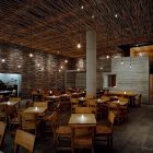 Interior Layout Pio Surprising Interior Layout Of Pio Pio Restaurant By Sebastian Marsical Studio Displaying Ceiling Lamp On Wooden False Ceiling Restaurant Stunning Wood Restaurant With Minimalist Decoration Approach (+12 New Images)