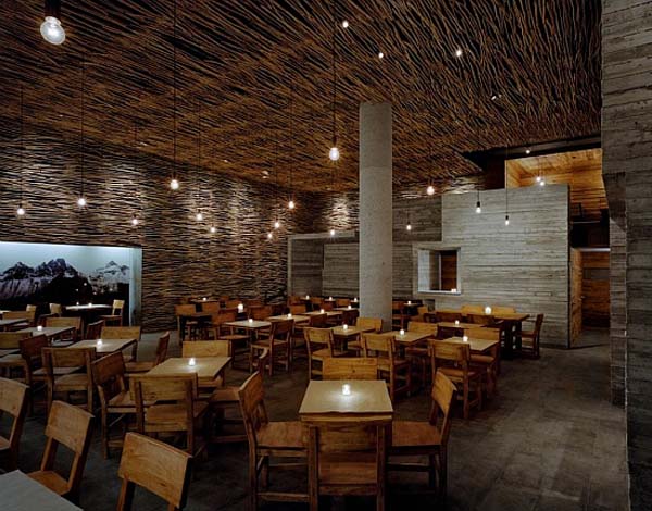 Interior Layout Pio Surprising Interior Layout Of Pio Pio Restaurant By Sebastian Marsical Studio Displaying Ceiling Lamp On Wooden False Ceiling Decoration Stunning Wood Restaurant With Minimalist Decoration Approach