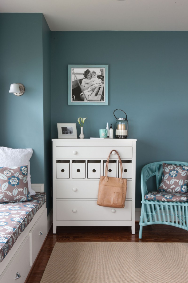 White Wooden Rattan Terrific White Wooden Cabinets And Rattan Arm Chairs Of The Seaside Cottages Maine In Blue Painted Wall Hotels & Resorts  Fabulous Modern Seaside Cottage With Elegant Colorful Interiors