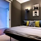 Black Painted Modern Tiny Black Painted Spivey Designs Modern Residence Bedroom Idea With Minimalist Bedding And Monochrome Wall Art Dream Homes Beautiful Contemporary Home Set To Make A Fusion Interior Style