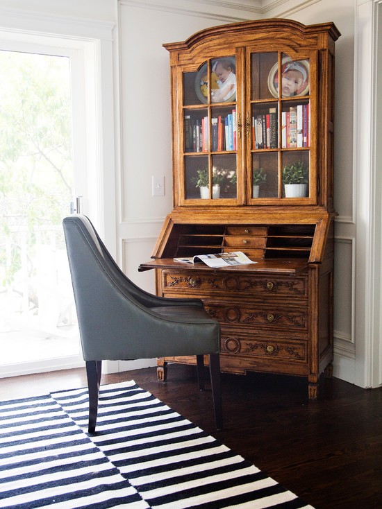 Home Office With Traditional Home Office Wooden Desk With Bookcase Holladay Home  Classic Home Design With Stylish And Stunning Interiors