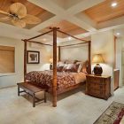 Interior Of Maui Traditional Interior Of Hale Makena Maui Residence Bedroom With Wooden Bed And Brown Quilt Near Wooden Nightstands Dream Homes Luxurious Modern Villa With Beautiful Swimming Pool For Your Family