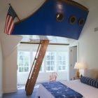 Nautical Cool For Traditional Nautical Cool Room Designs For Guys Involving Blue Loft For Secret Chamber With Blue White Bedding Interior Design Enchanting Cool Room Designs For Guys Of Small Studio House