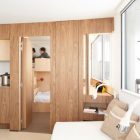 Interior Of House Unusual Interior Of The Cabin House With Wooden Wall And White Bench Near The Wooden Kitchen Interior Design Stylish And Contemporary Cabin Interior For Your Family