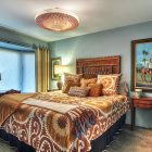 Eclectic Ranch Interiors Warm Eclectic Ranch House Map Interiors Designed By Sylvia Beez Makes The Bedroom Stylish With Large Bed And Classic Bedding Interior Design Eclectic Modern Ranch House With Eye-Catching Interior Decoration