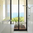 Beach View Plants Wonderful Beach View And Ornamental Plants Fidar Beach House Interior Glass Door In Dark Frame Stainless Steel Shower Porcelain Washing Stand Dream Homes Futuristic Modern Beach House With Neutral Color Palettes For A Family Of Five