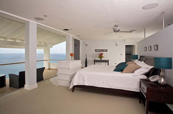 Modern White Of Wonderful Modern White Bedroom Design Of St Lucia Akasha Villa For Rent With Faced To Beautiful Outside Panorama  Beachfront Modern Beautiful Villa With Fantastic Exterior And Interior Accents