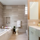 Tribeca Loft Idea Airy Tribeca Loft Master Bathroom Idea Designed In Two Parts For Vanity And Bathing Room With Toilet As Complement Dream Homes Elegant Traditional Wood Interiors Looking So Stunning Decoration View