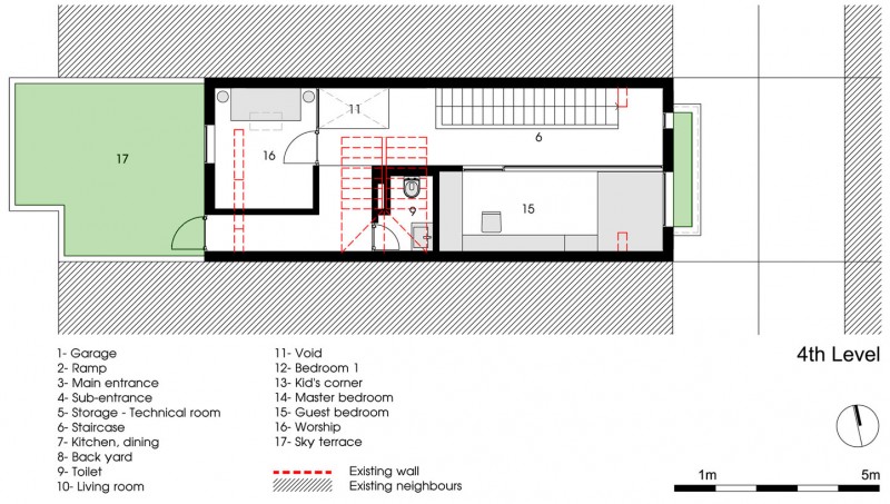 True Story House Amazing True Story Of 45x20 House Floor Plan In 4th Level Displaying Guest Bedroom Staircase And Worship Dream Homes Remarkable Modern Home With Bright Color Schemes For A Young Family With One Children