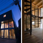 Building Design In Amusing Building Design Of House In Waga Zaimokura With Tall Windows Made From Glass Panels And Bright Soft Cream Lighting From Inside Dream Homes Stunning Cantilevered House With Sophisticated And Natural Wooden Interiors