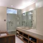 Bathroom Design Union Appealing Bathroom Design Inside The Union Square Loft With Glass Shower Door And Frame Less Wall Mirror And Wood Vanity Apartments Elegant Modern Apartment With Neutral Interior And Cozy Atmosphere