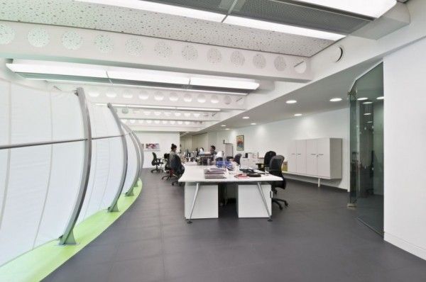 Interior Of London Appealing Interior Of The Dentsu London Office Redesign By Essentia Designs With Long White Desk And Black Chairs Office & Workspace  Modern Office Design Details In A Stunning Home Interior